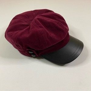 Cadet Hat Women's One Size Fits All Burgundy Fashion Velvet